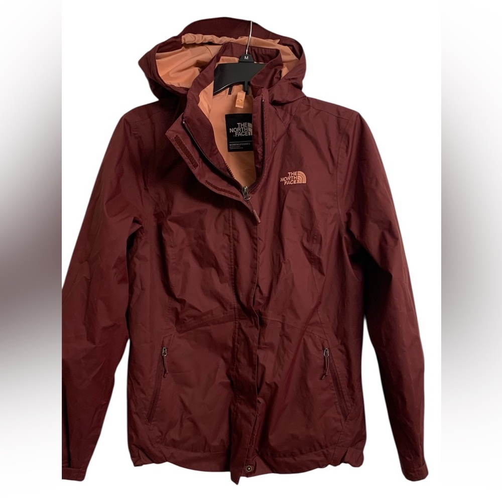 The North Face S/P Outdoor Hiking Lightweight Hooded Jacket Minimalist Burgundy